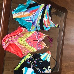Gorgeous Three Trina Turk swimsuits, size 6.